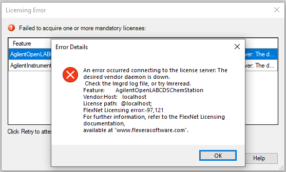 flexnet licensing error - Forum - Chromatography Software - Agilent ...