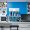 Agilent Dissolution bath with 6 or 8 vessel configuration, dissolution autosampler and PC in the analytical lab 