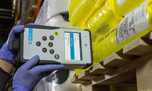 Through-container bulk material identification with the Vaya Handheld Raman System
