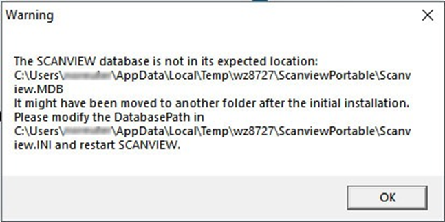 Scanview Installation Error
